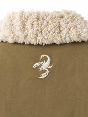Faux-Shearling Collar Bomber Jacket