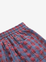 Plaid Color Block Drawstring Sweatpants