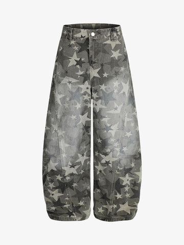 Camouflage Machete RO Star Wide-Leg Jeans 