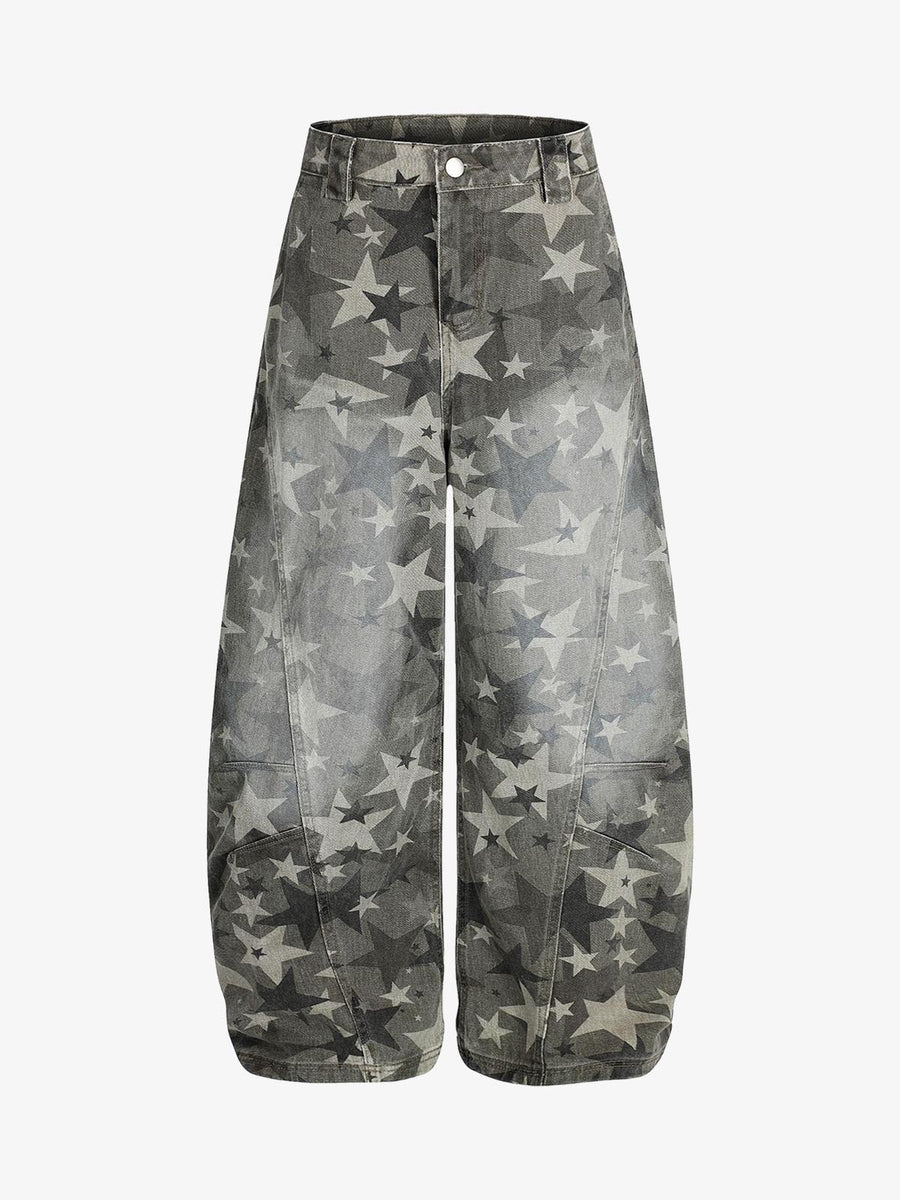 Camouflage Machete RO Star Wide-Leg Jeans 
