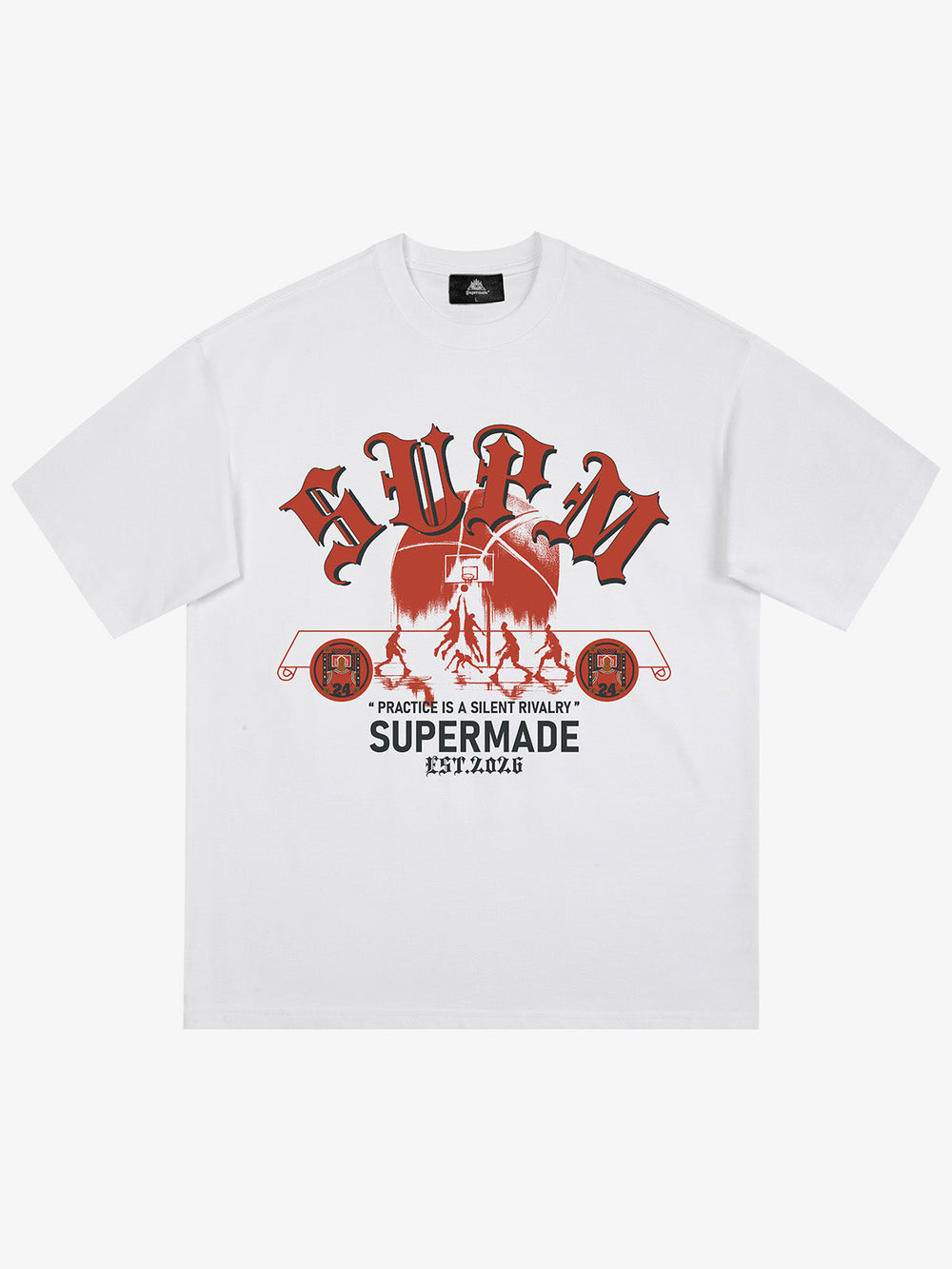 SUPM Slogan Graphic Retro Streetwear T-Shirt 