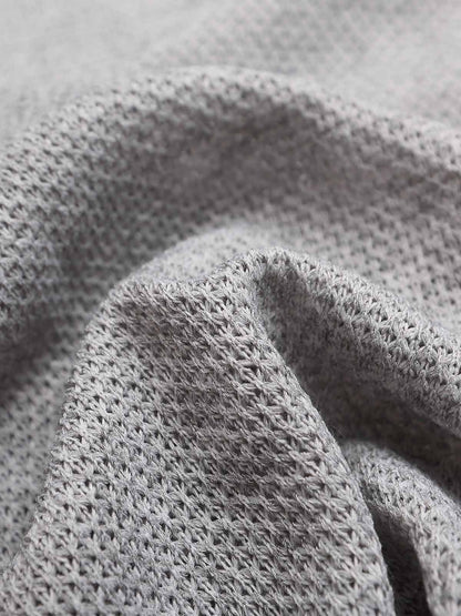 Star Pattern Cropped Knit Jersey T-Shirt
