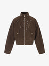 Studded Cropped Utility Jacket