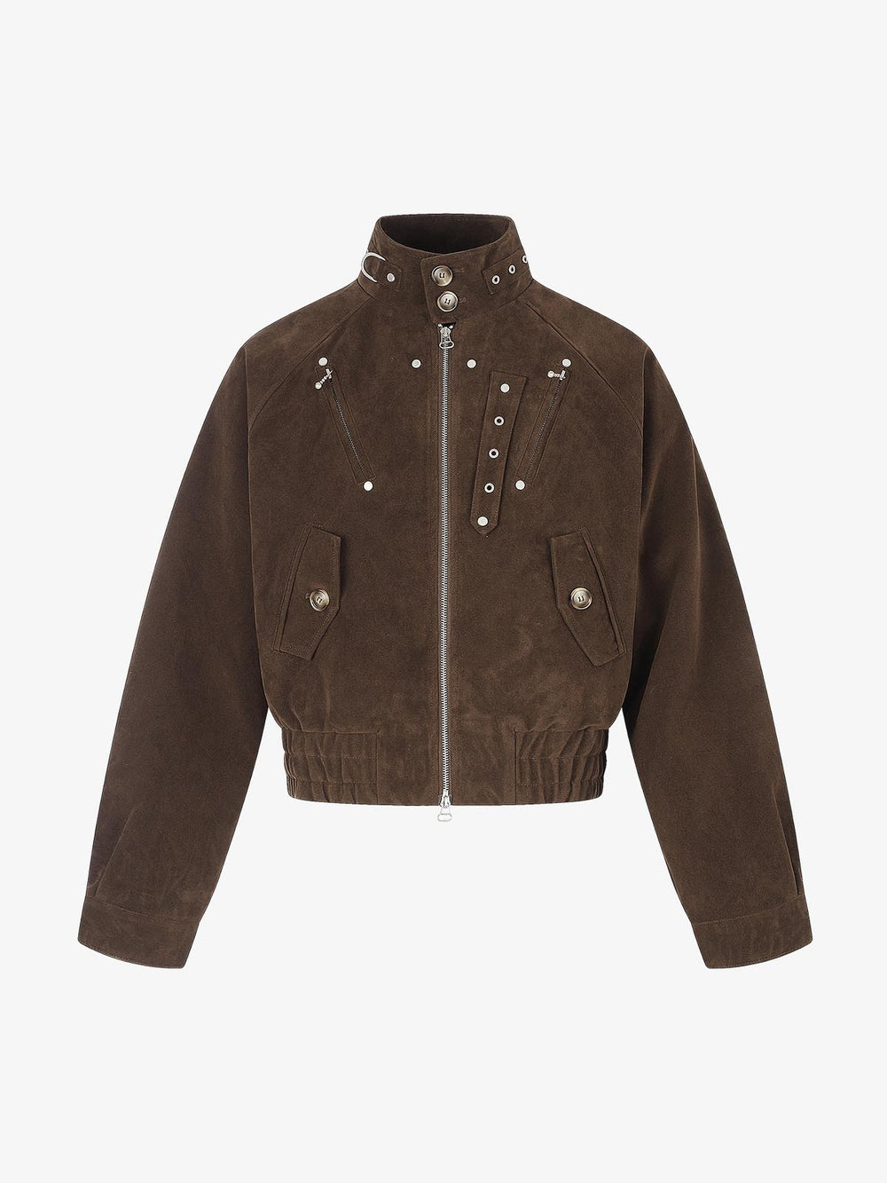 Studded Cropped Utility Jacket