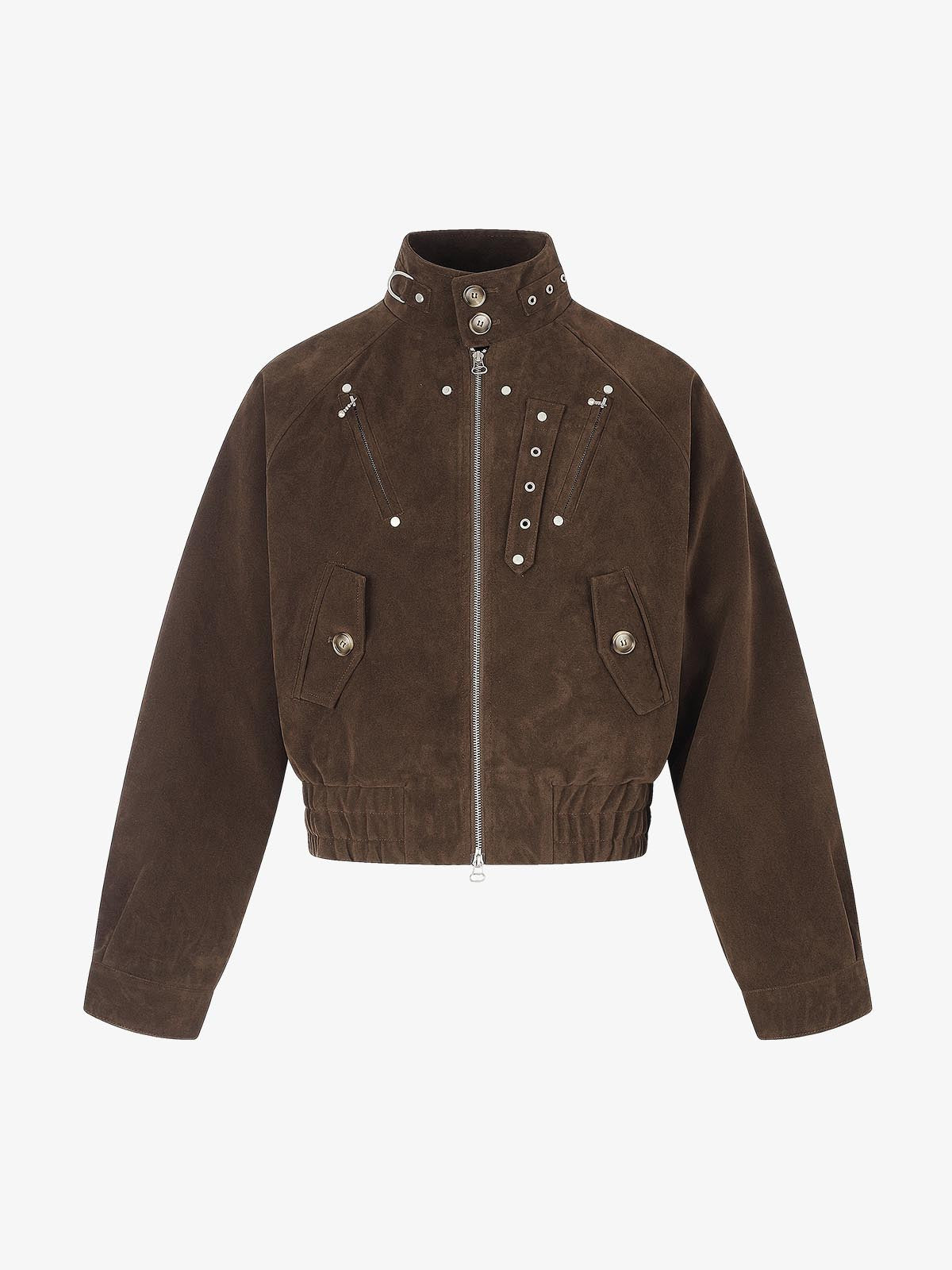Studded Cropped Utility Jacket