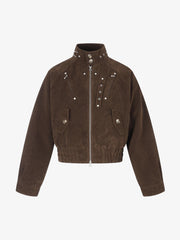 Studded Cropped Utility Jacket