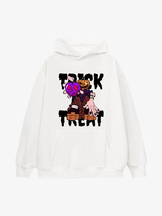 Spooky Halloween Trick-or-Treat Cotton Hoodie 