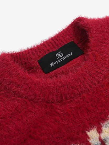 Festive Christmas Tree Embroidered Sweater for Winter Celebrations 