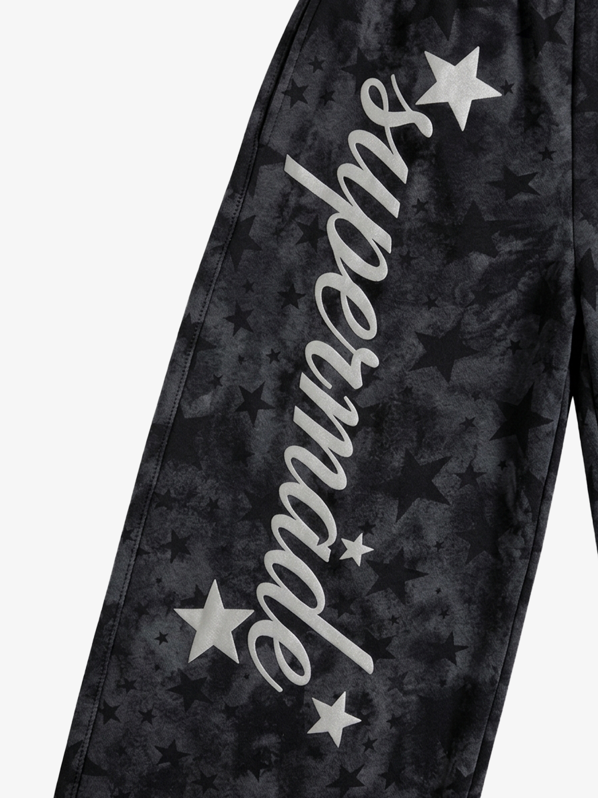 Curved-Leg Wide Sweatpants