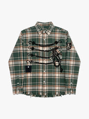 Napoleon Plaid Flannel Shirt; Green / S, Green / M, Green / L, Green / XL, Green / 2XL