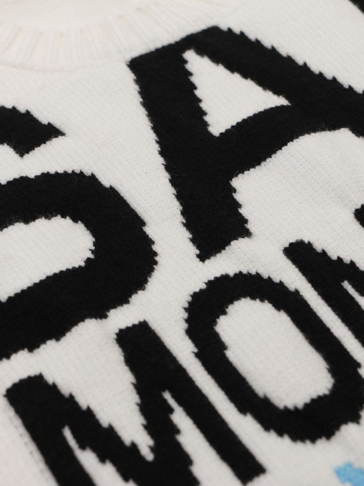 Stylish Graphic Sweater with Bold Typography and Fun Dog Design 