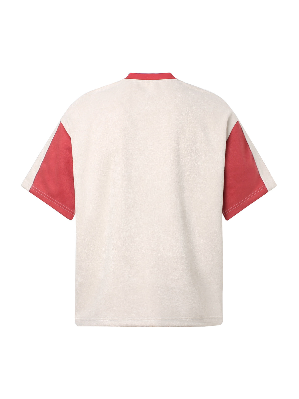 Jersey Deconstructed Contrast Color Stitching Print T-shirt - 2407 