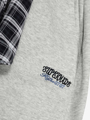 Street Detachable Plaid Waistband Machete Casual Pants 