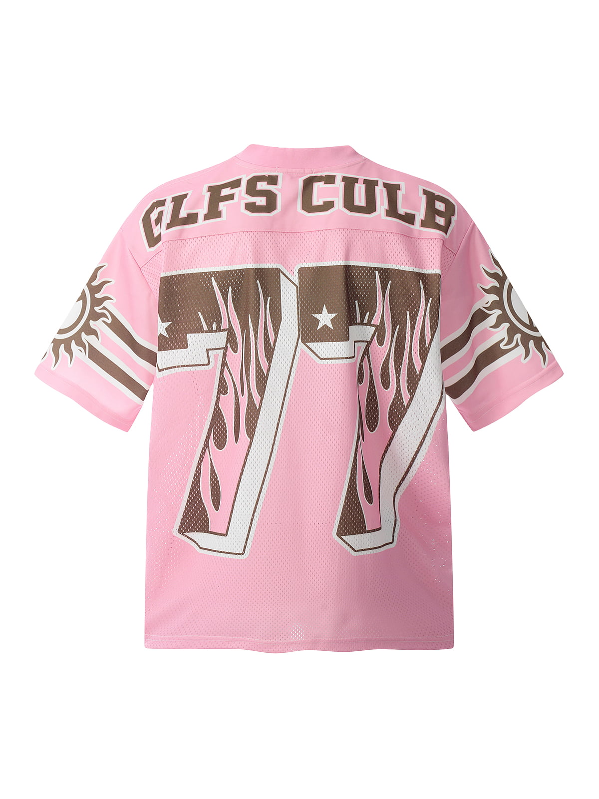 Pink Flame Print Jersey T-shirt - 2390 