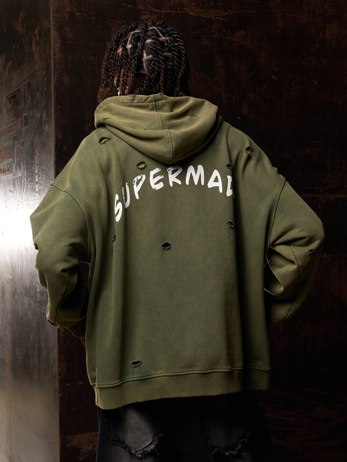 Original Vintage Washed Ripped Hoodie 