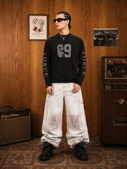 Distressed NO. 09 Long Sleeve T-Shirt 