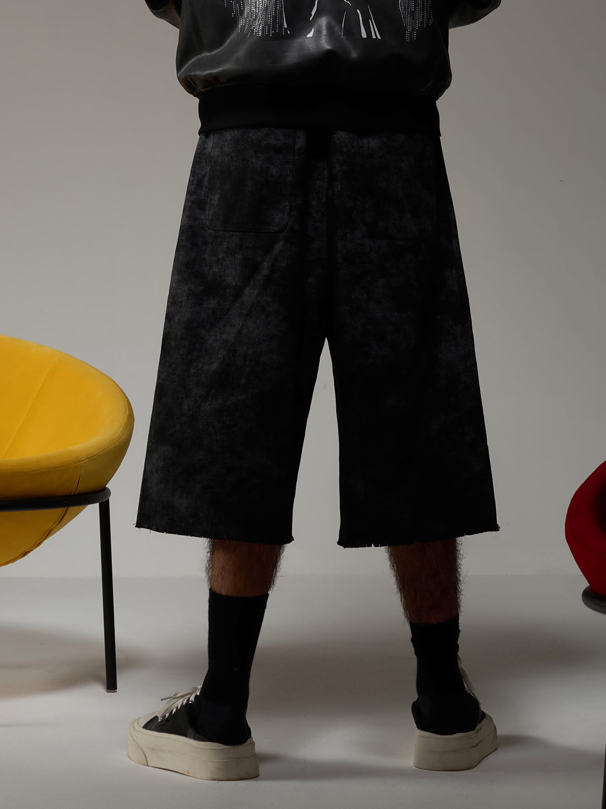 SUPERMADE Roman Column Pattern Embroidered Jeans 
