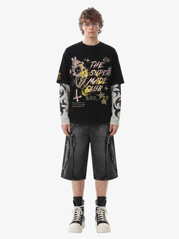 Shorts vaqueros desgastados High Street de Thesupermade - 2100