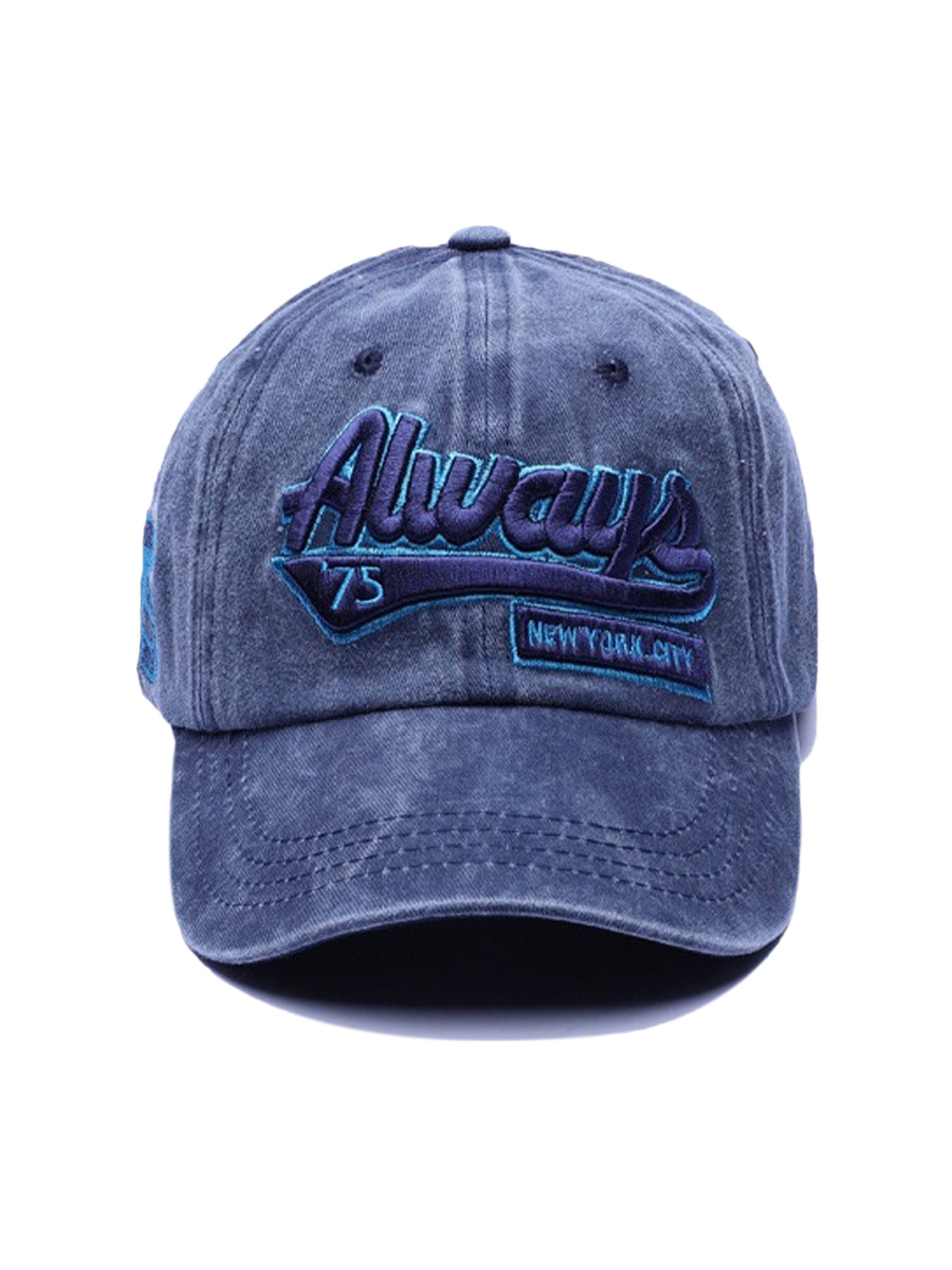 Thesupermade Vintage Embroidered Denim Washed Baseball Cap