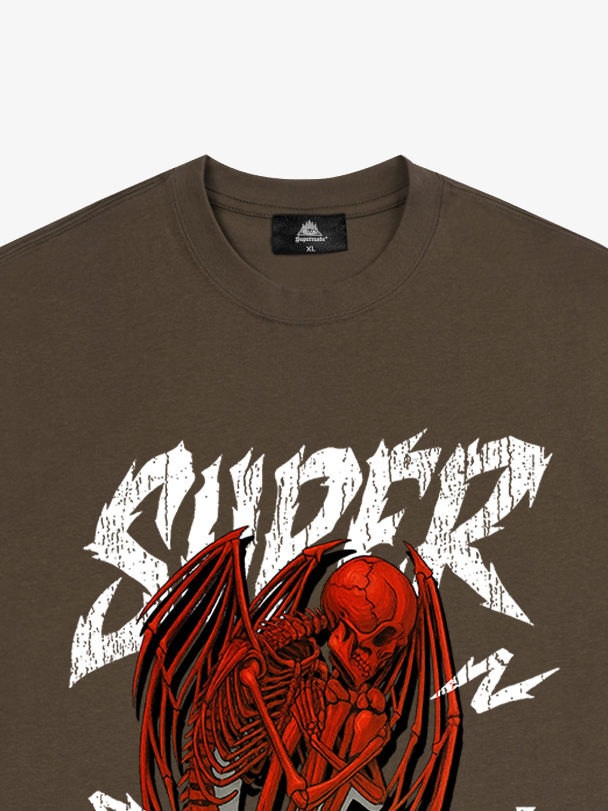 Original Street Angel and Devil Hatching Pattern T-shirt 