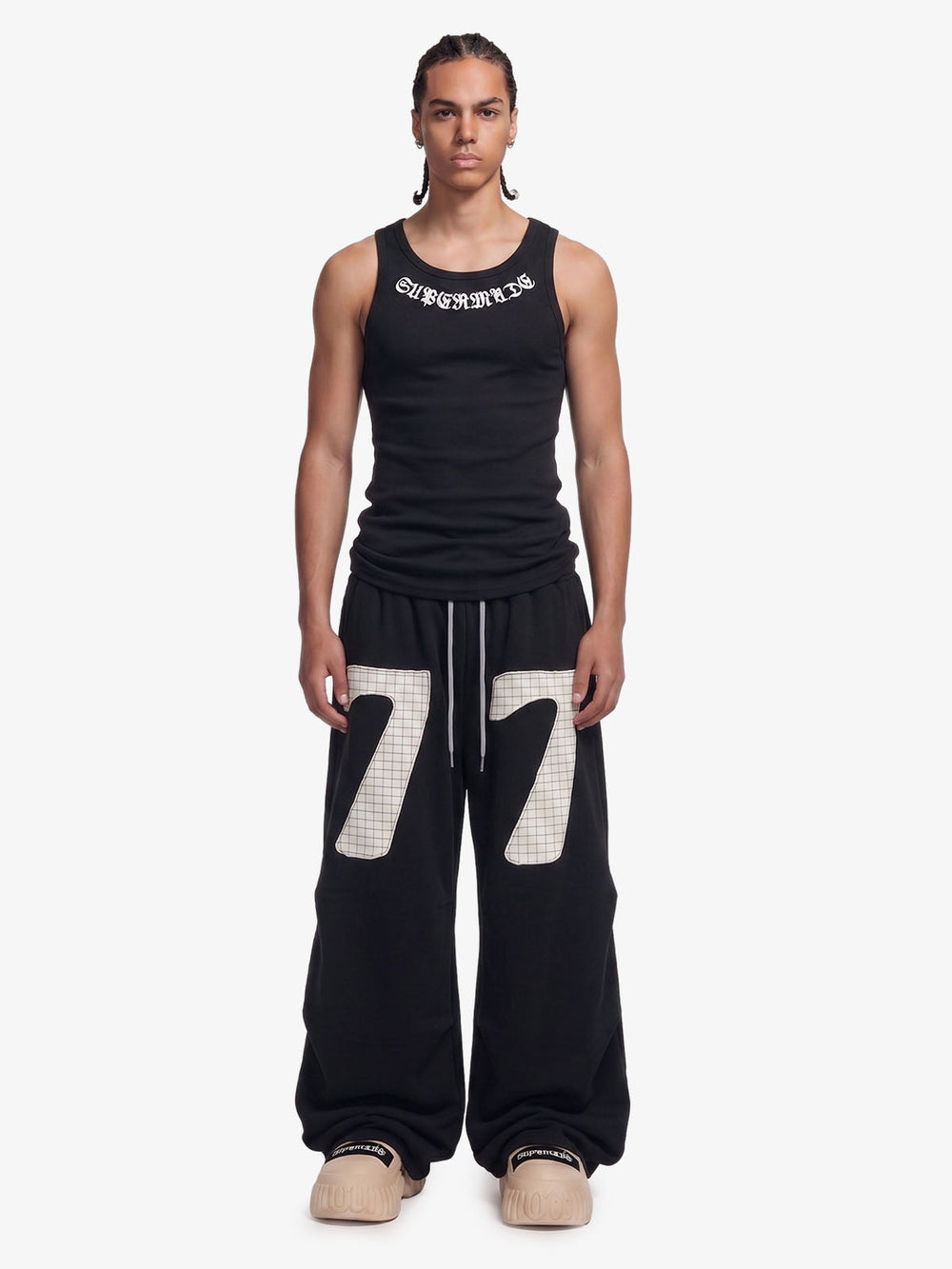 Double-Waisted Ruched Sweatpants 
