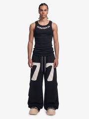Double-Waisted Ruched Sweatpants 