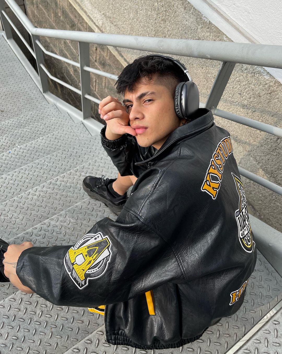 Leather Lettering Jacket1320