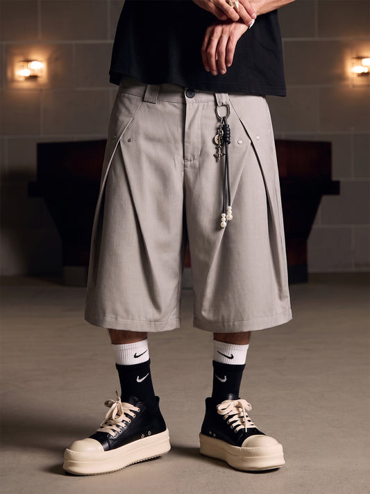 Vintage Deconstructed Pleated Shorts - 2580