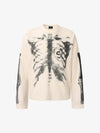 Sudadera con estampado de esqueleto y tejido gofrado - 2495