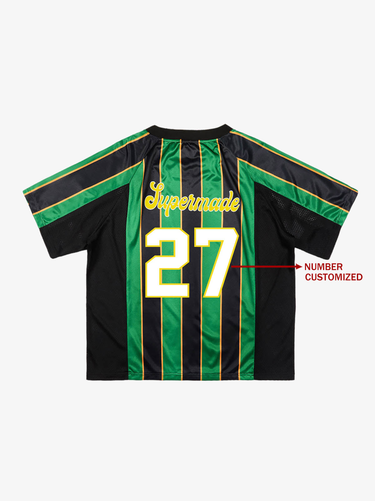 Original Retro Striped Spliced Sports Jersey T-Shirt - 2422 