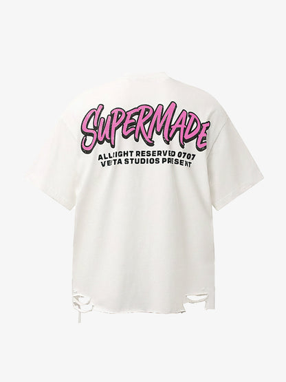 Retro Letter Graphic T-Shirt 