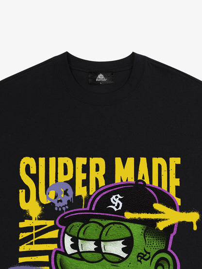 Bold Monster Design Graphic T-Shirt 