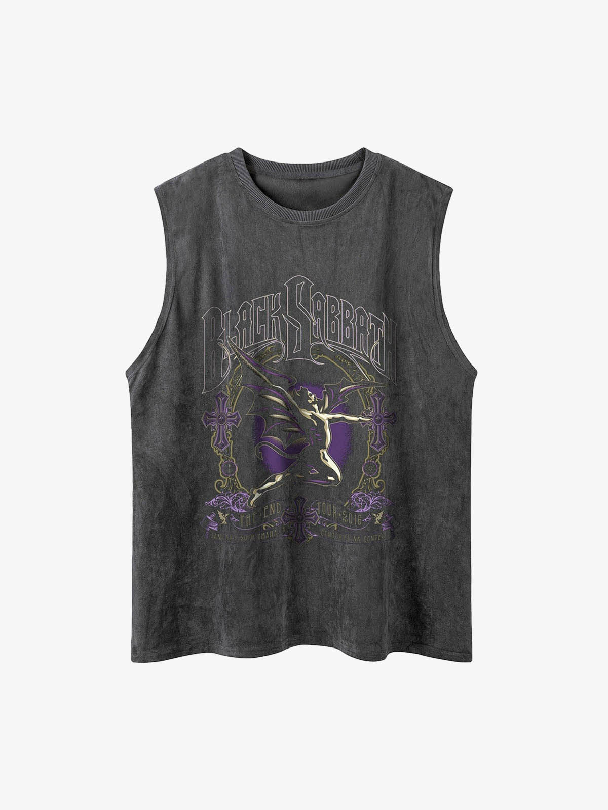 Thesupermade Printed Crew Neck Casual Vest 
