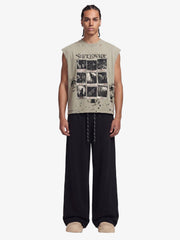 Drawstring Wide Leg Relaxed Sweatpants 