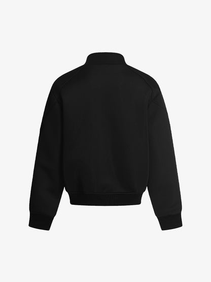 Cotton Blend Zip-Up Sweatshirt Jacket for Men - Casual Sporty Fit with Ribbed Cuffs and Hem 