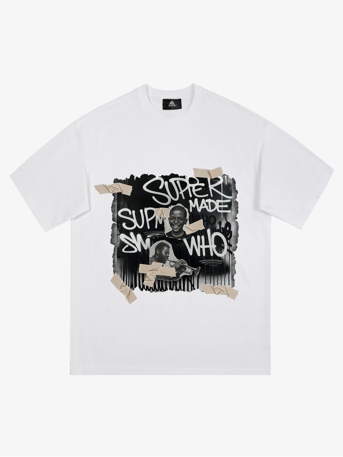 Supermade Street Retro Character Collage T-shirt 
