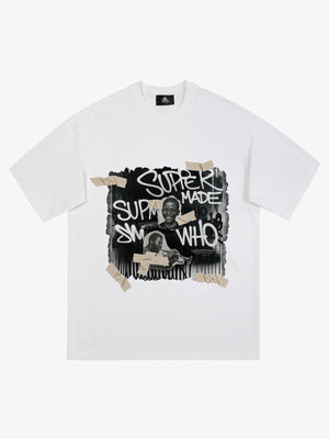 Supermade Street Retro Character Collage T-shirt 