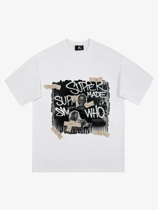 Supermade Street Retro Character Collage T-shirt 