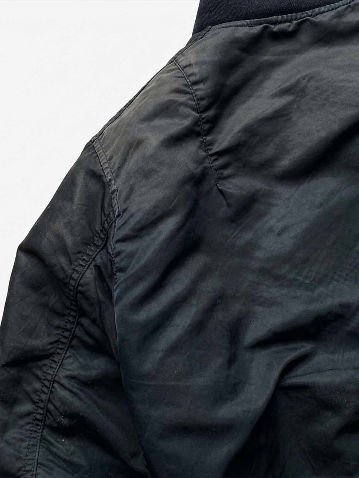 Scorpion Embroidered Washed Distressed Pilot Jacket
