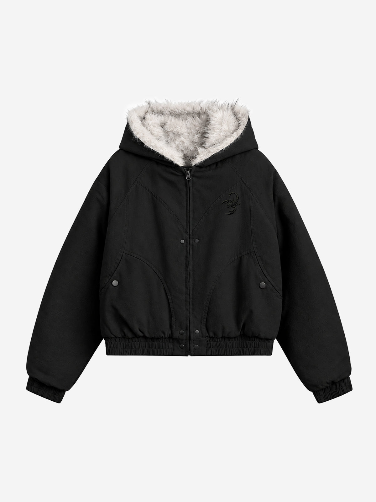 Hooded Padded Bomber Coat