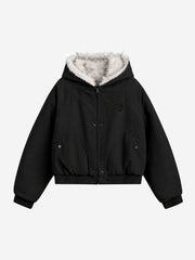 Hooded Padded Bomber Coat