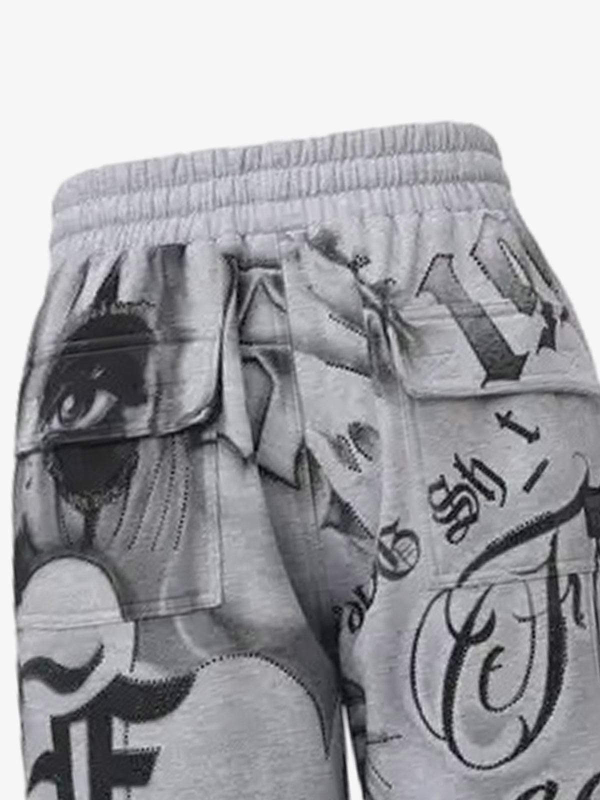 Rhinestone Letter Graphic Baggy Sweatants