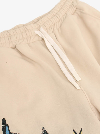 Stylish Wide-Leg Pants with Patriotic Print for Casual Wear 