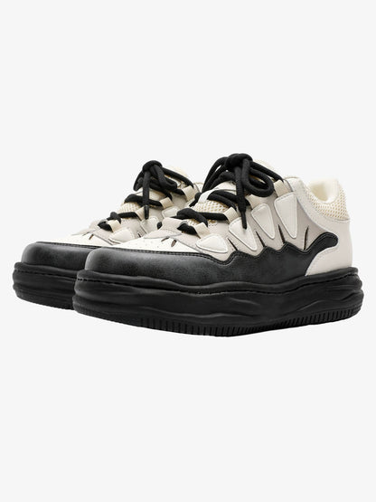 Black And White Platform Sneakers 