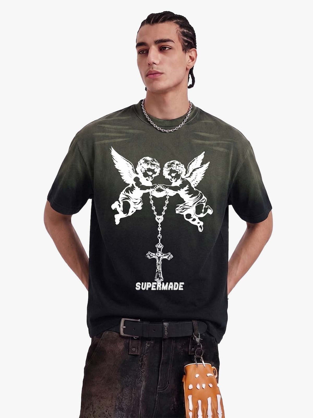 Twin Angels Cross Washed T-Shirt 