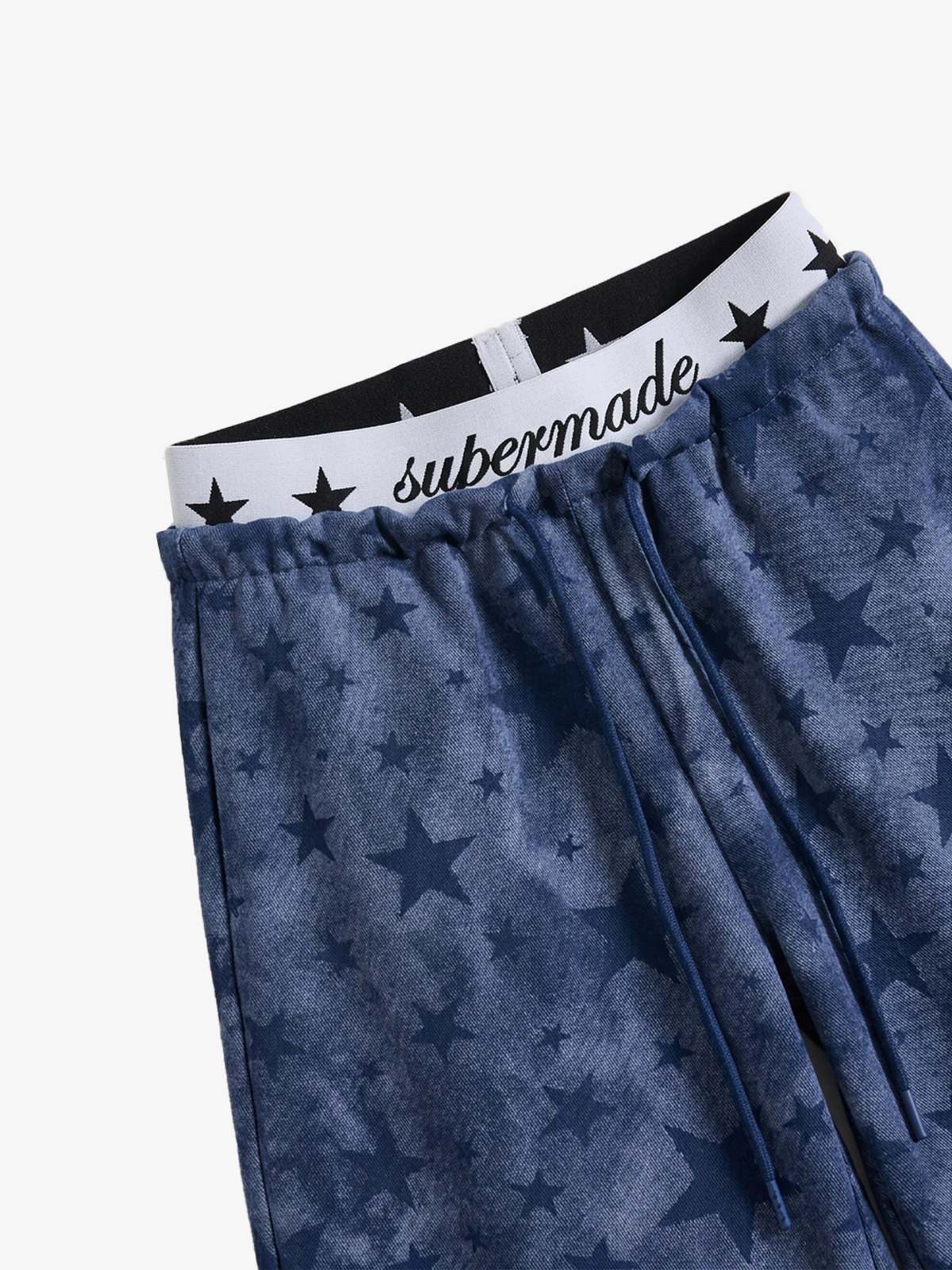 Curved-Leg Wide Sweatpants