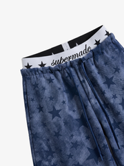 Curved-Leg Wide Sweatpants