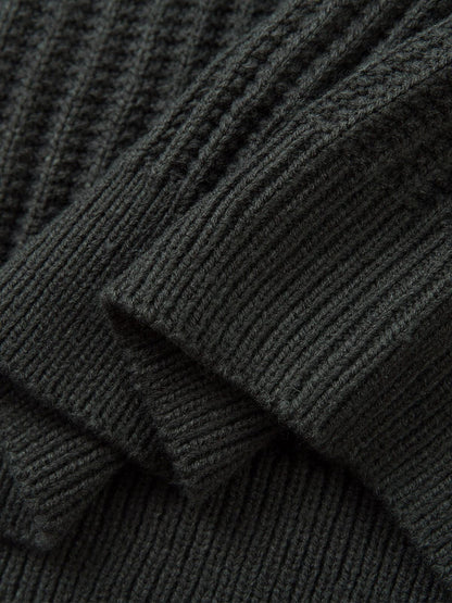 Men's Ribbed Half-Zip Sweater - Stylish and Cozy for Everyday Wear 