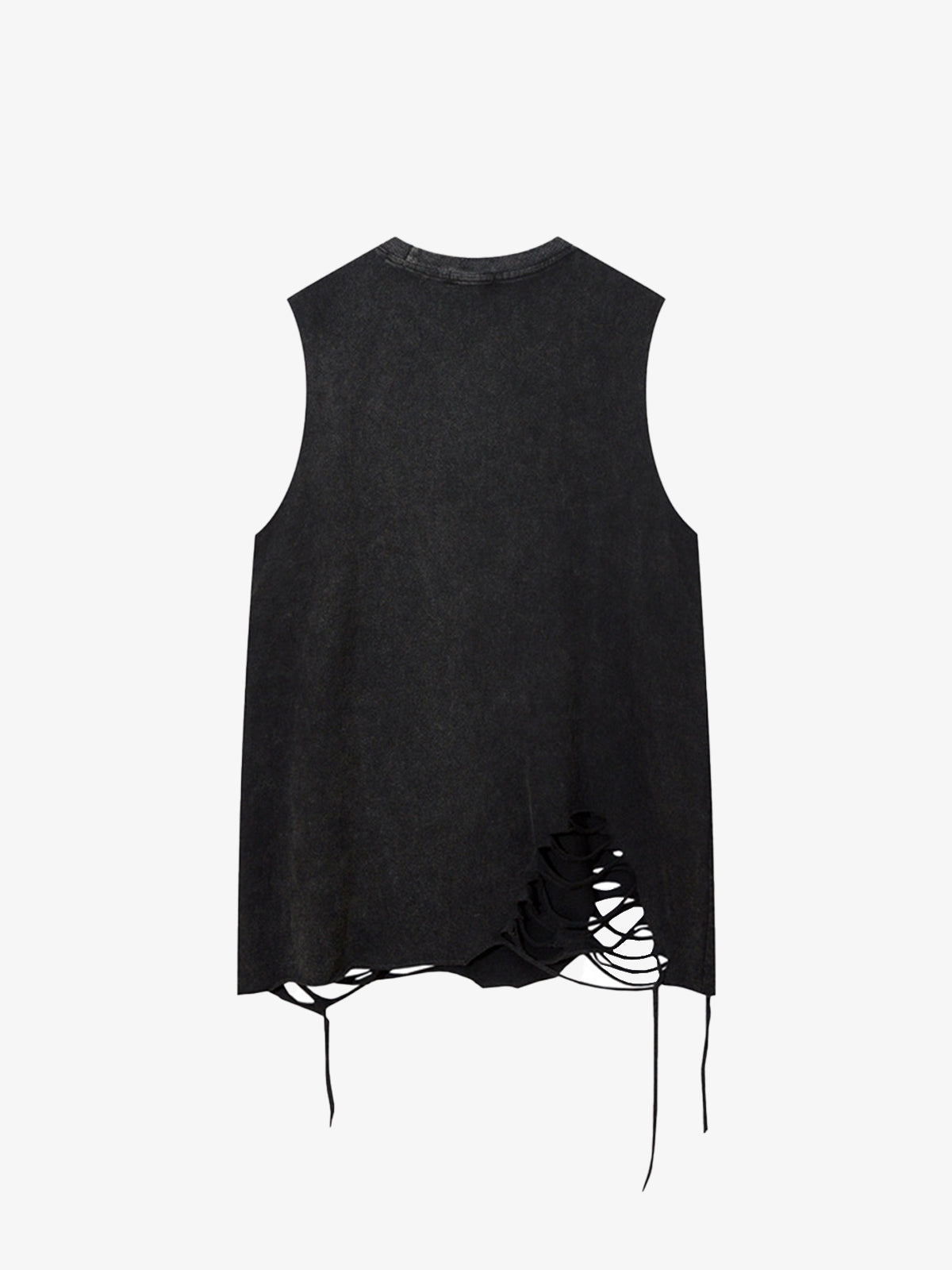 Street Ripped Vest with Detachable Necklace 