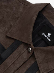 Deconstructed Patchwork Cropped Faux Leather Jacket